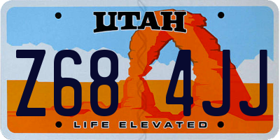 UT license plate Z684JJ