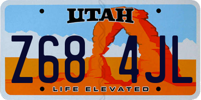 UT license plate Z684JL