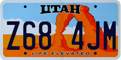UT license plate Z684JM