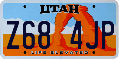 UT license plate Z684JP