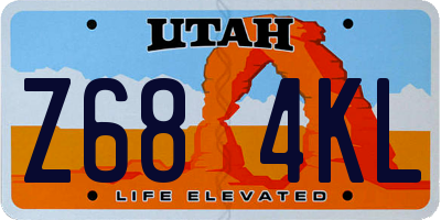 UT license plate Z684KL