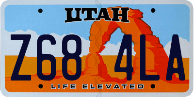 UT license plate Z684LA