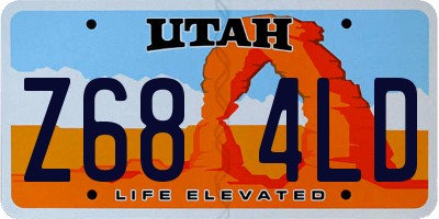 UT license plate Z684LD