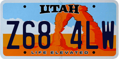 UT license plate Z684LW