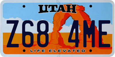 UT license plate Z684ME