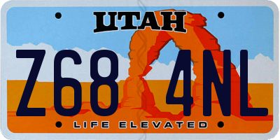UT license plate Z684NL