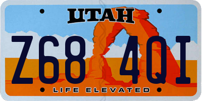 UT license plate Z684QI