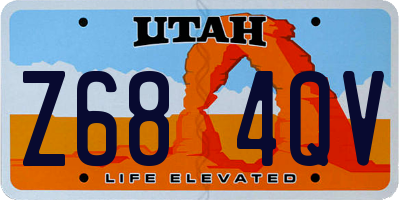 UT license plate Z684QV