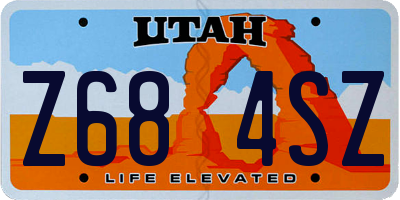 UT license plate Z684SZ