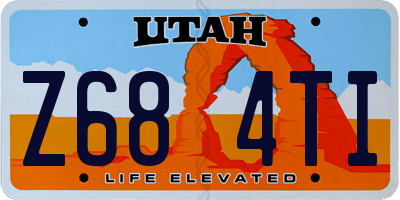 UT license plate Z684TI