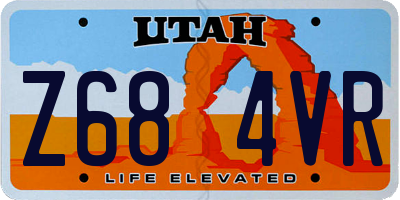 UT license plate Z684VR