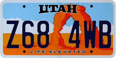 UT license plate Z684WB
