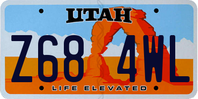 UT license plate Z684WL