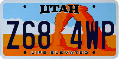 UT license plate Z684WP