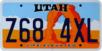 UT license plate Z684XL