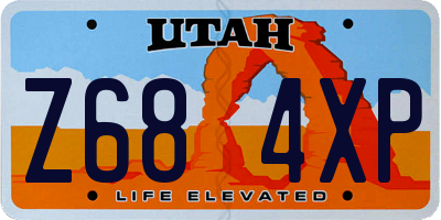 UT license plate Z684XP