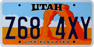 UT license plate Z684XY