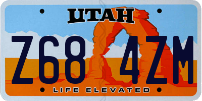 UT license plate Z684ZM