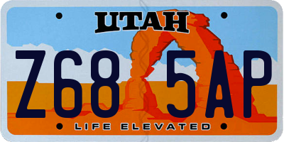 UT license plate Z685AP