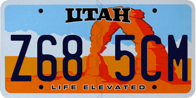 UT license plate Z685CM
