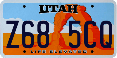 UT license plate Z685CQ