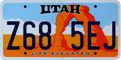UT license plate Z685EJ