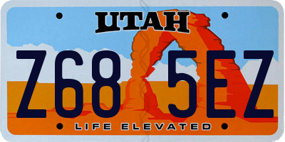 UT license plate Z685EZ