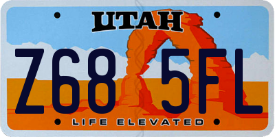 UT license plate Z685FL