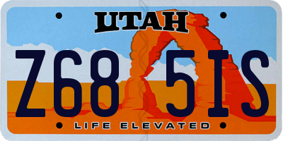 UT license plate Z685IS