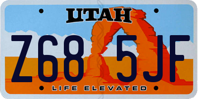 UT license plate Z685JF