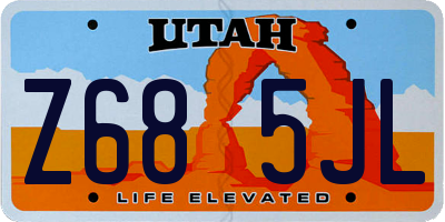 UT license plate Z685JL