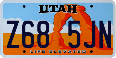 UT license plate Z685JN