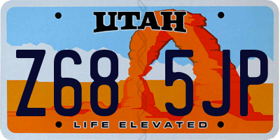 UT license plate Z685JP