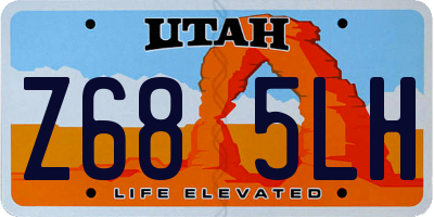 UT license plate Z685LH