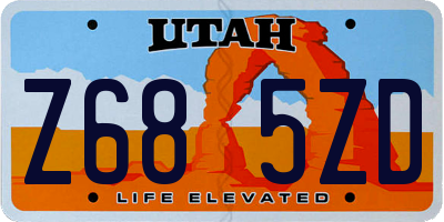 UT license plate Z685ZD