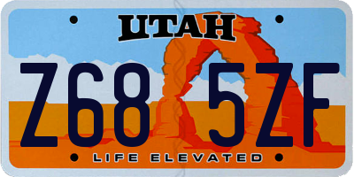UT license plate Z685ZF