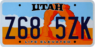 UT license plate Z685ZK