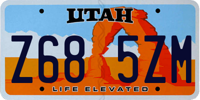 UT license plate Z685ZM