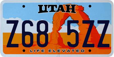 UT license plate Z685ZZ