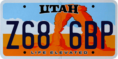 UT license plate Z686BP