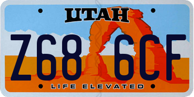 UT license plate Z686CF