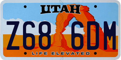 UT license plate Z686DM