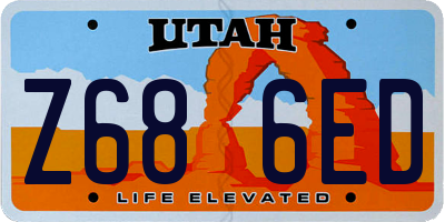 UT license plate Z686ED