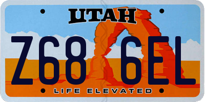UT license plate Z686EL