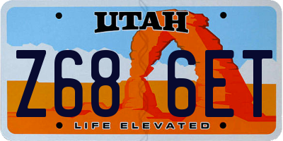 UT license plate Z686ET