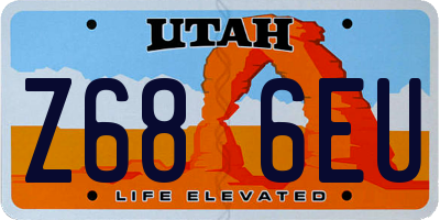 UT license plate Z686EU