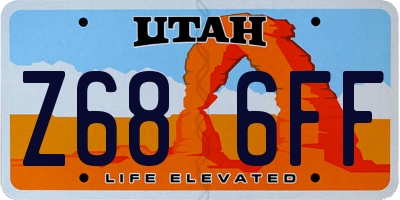 UT license plate Z686FF