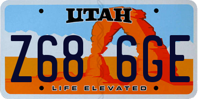 UT license plate Z686GE
