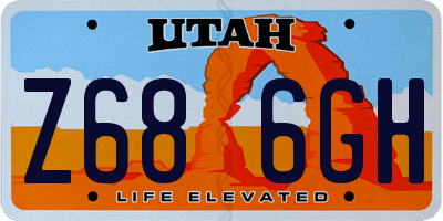 UT license plate Z686GH