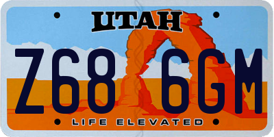 UT license plate Z686GM